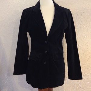 Francine Browner Fitted 100% Leather Suede Jacket