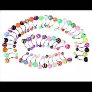 50 assorted belly button rings