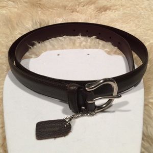 Coach chocolate brown, leather belt - ladies