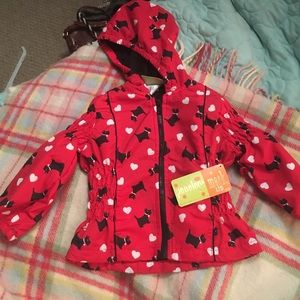 Cute Yorkie-dog print Penelope Mack baby jacket
