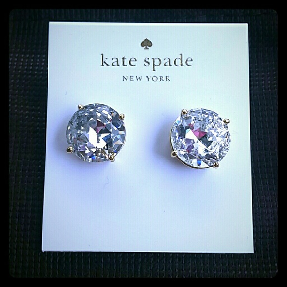 kate spade Jewelry - Kate Spade Large Clear Gumdrop Earrings