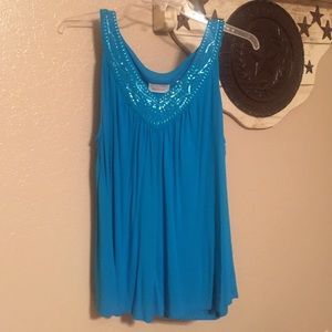 Avenue aqua Blue Blouse top size 18/20