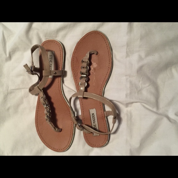 Steve Madden Beige And Silver sandals