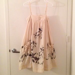 Floral silk blend print dress