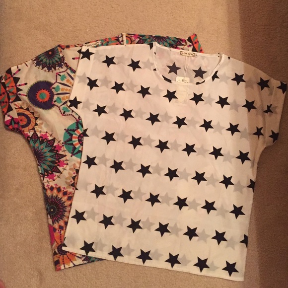 Two short sleeved blouses