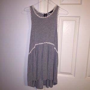 "POL" gray and white tank top -- flowy!!