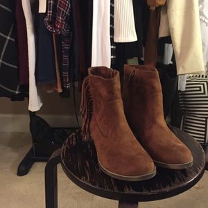 Brown Suede Booties