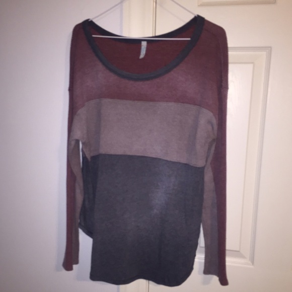 FREE PEOPLE rustic looking striped long sleeve