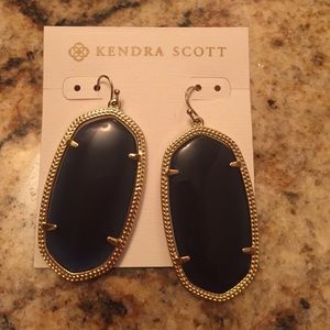 Danielle navy blue w gold Kendra Scott's