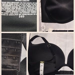 Victoria's Secret Black Plunge Underwire Bra 38D