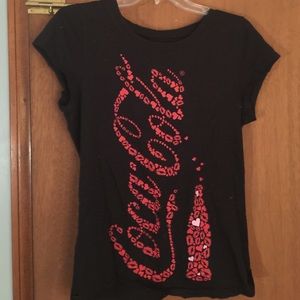 Black "coca cola" t shirt