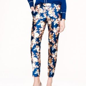 J Crew Collection silk cropped pant