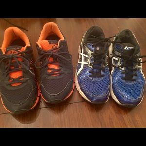 2 Pair Asics Mens Athletic Shoes