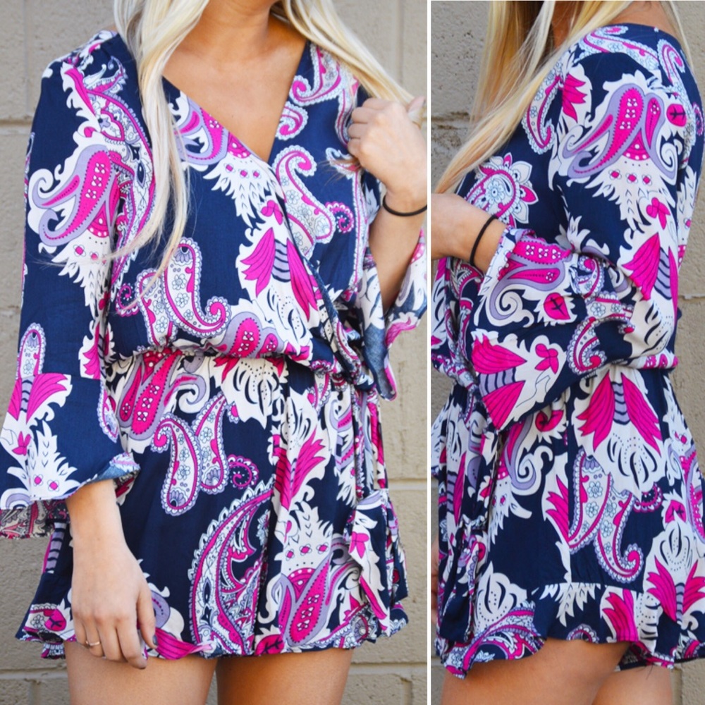 Boutique Paisley Playfully Me Romper
