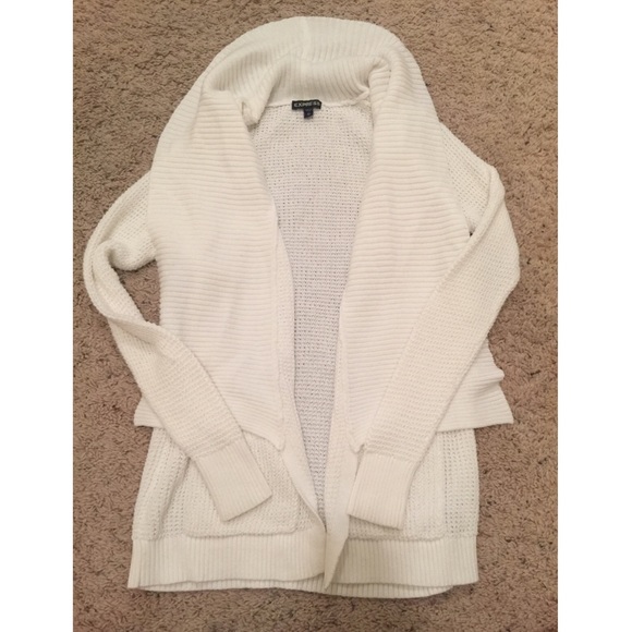 Express white cardigan