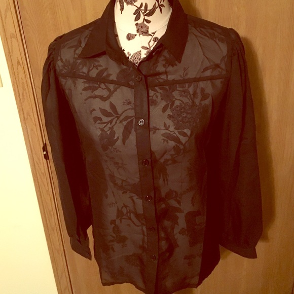 Sheer Black Blouse