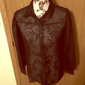 Sheer Black Blouse