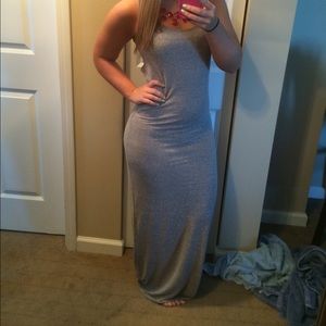 Gray maxi dress