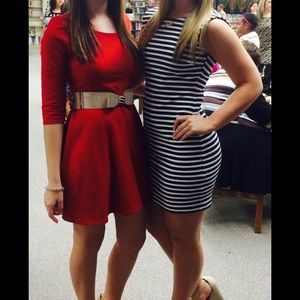 Juicy couture Navy and white stripe dress