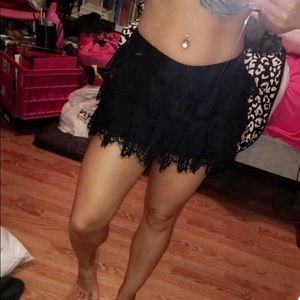 Black lace Forever 21 Skort