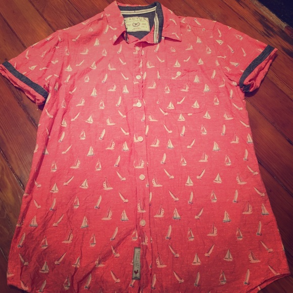 Pink button up shirt