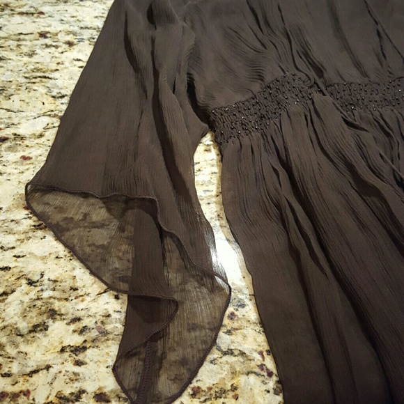Avenue Chocolate Brown Sheer Top size 14/16! - Picture 2 of 4