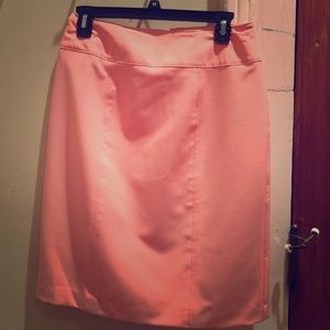 Coral/pink pencil skirt