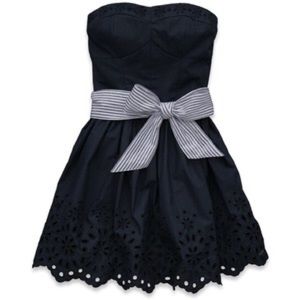 Navy Bustier Tube Dress  - HOLLISTER -