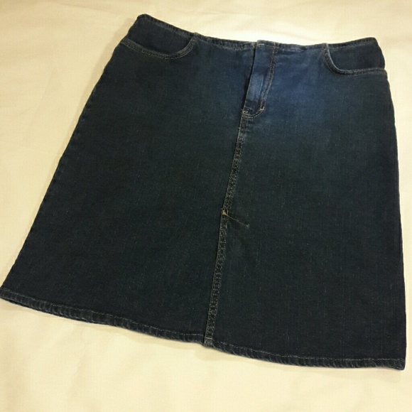 Dark blue jean skirt