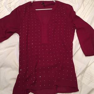 NEW Maurices Sparkle Front Blouse