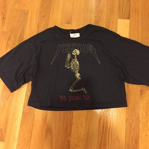 Yeezus tour crop tee