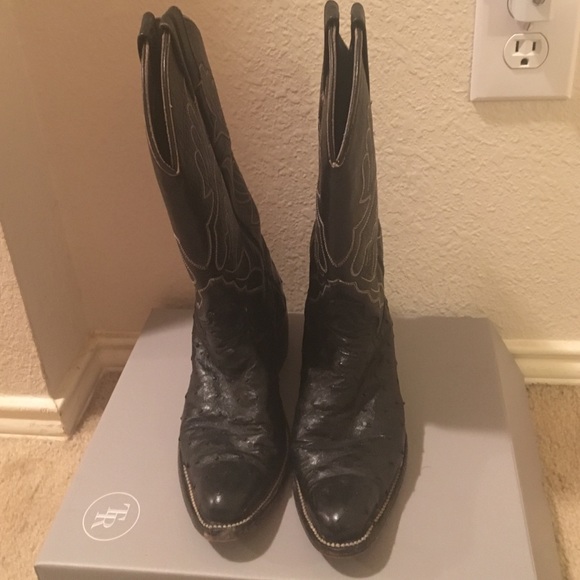 Custom Ostrich cowboy boots