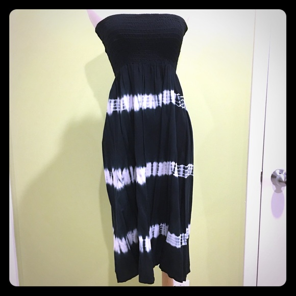 Forever 21 M navy white beach dress NWOT