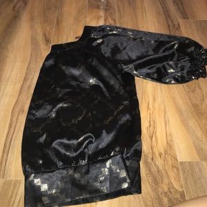 Black and gold blouse