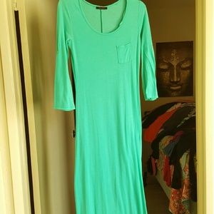 Green long maxi dress