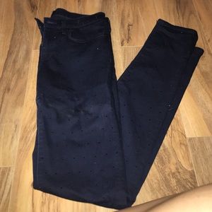 Juicy couture Dark blue with sparkle dot jeans