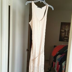 Cream lace tank maxi dress