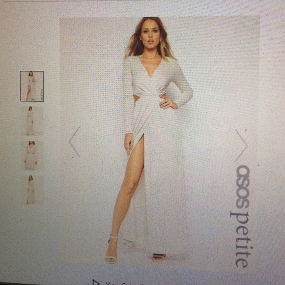 NWT ASOS Petite Draped Plunge Cut Out Maxi Dress.