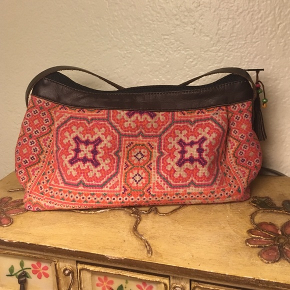 Small Embroidered Bag with Adjustable Strap