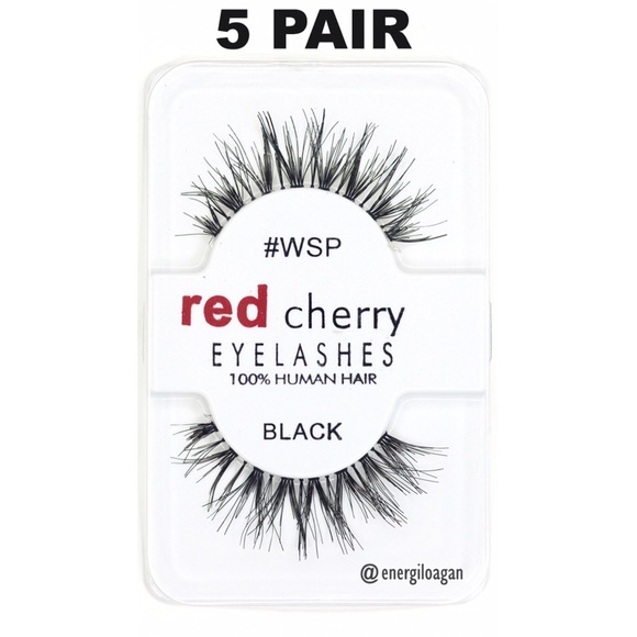 5 pair of Red Cherry Wispy Eyelashes #WSP