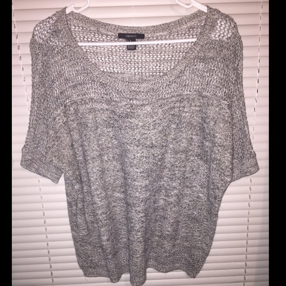 Forever 21 Oversized Short-sleeve Sweater