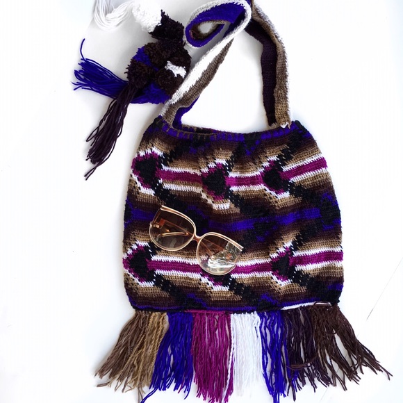 Vintage knit fringe bag - Picture 4 of 4