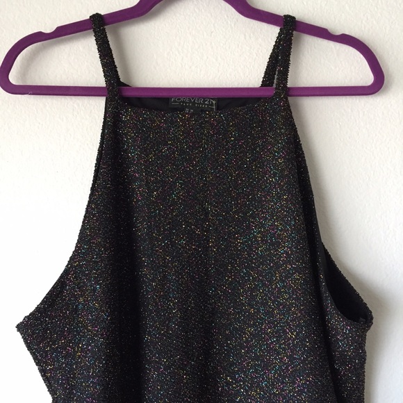 NWT Forever 21 BLACK tank🎉dress, knee high, midi