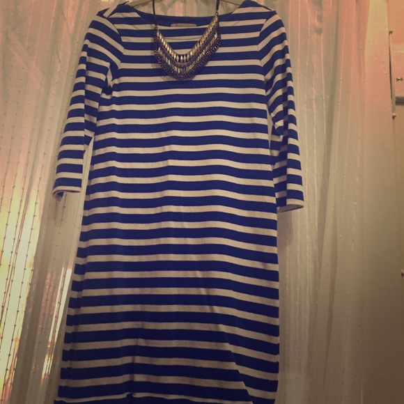 Gap cotton long sleeve shift dress