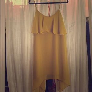 BCBG mustard colored dress