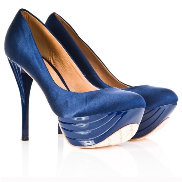 L.A.M.B. Navy Z-Project Platform Pumps