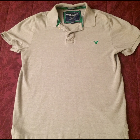 Men's American Eagle Gray Polo