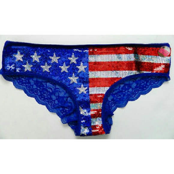 Victorias SECRET pink American Flag set - Picture 2 of 4