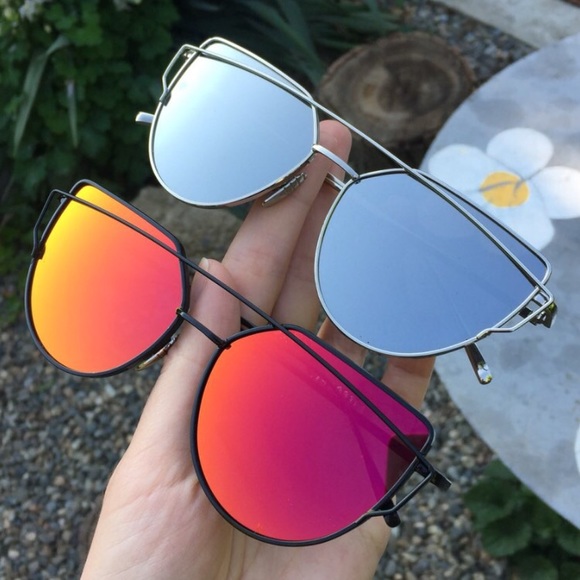 Cross Wire Cat Eye Sunglasses - Picture 2 of 7