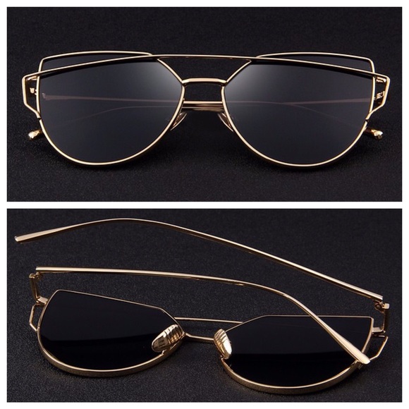 Cross Wire Cat Eye Sunglasses - Picture 2 of 4